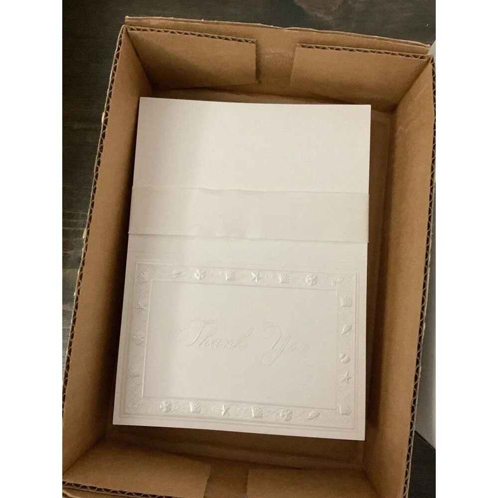 Box of Embossed Thank You Cards